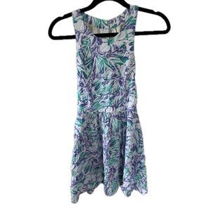 Bethany Mota Hawaiian Inspired Tropical Floral Halter Racerback Sun Dress S